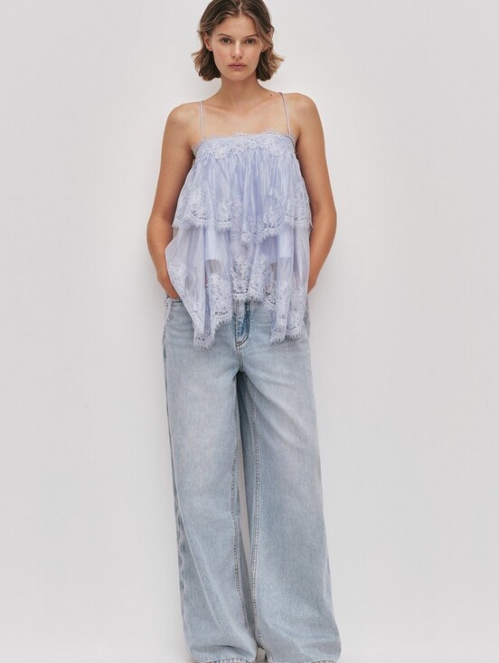 Aje Tops - Aje Ophelia Lace Cami